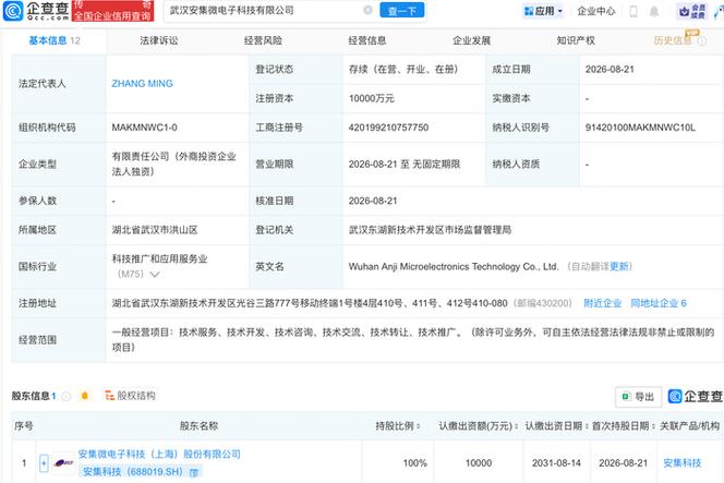 安集科技落子武汉 一场“微就”大局的产业棋